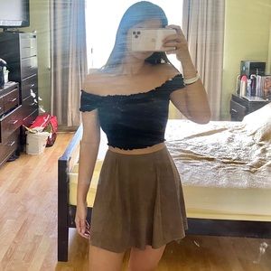 ❌SOLD❌ Brown Suede Mini Skirt - Forever 21